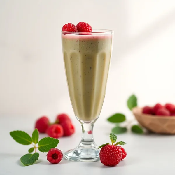 Pre-Workout Raspberry Matcha Tea Smoothie