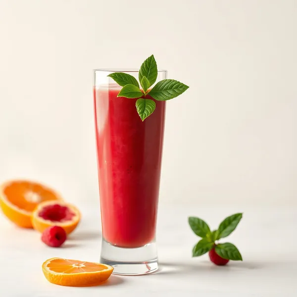 Pre-Workout Raspberry Orange Juice Smoothie