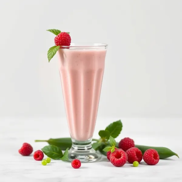 Smoothie de Framboesa e Leite de Ervilha Pré-Treino