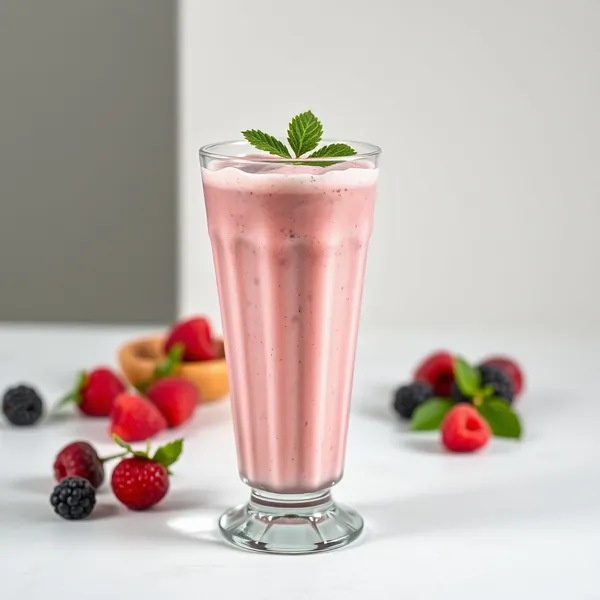 Pre-Workout Raspberry Soy Milk Smoothie