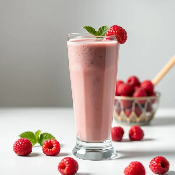Smoothie de Leite de Espelta e Framboesa Pré-Treino