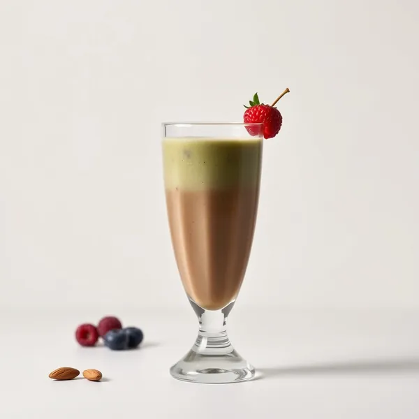 Smoothie mit Spirulina und Mandelmilch vor dem Training