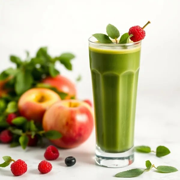 Pre-Workout Spirulina Apple Juice Smoothie