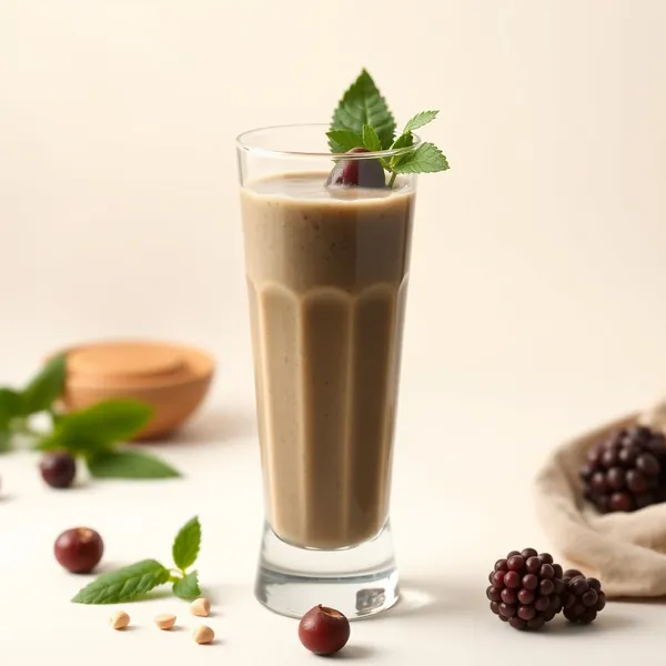 Pre-Workout Spirulina Hazelnut Milk Smoothie