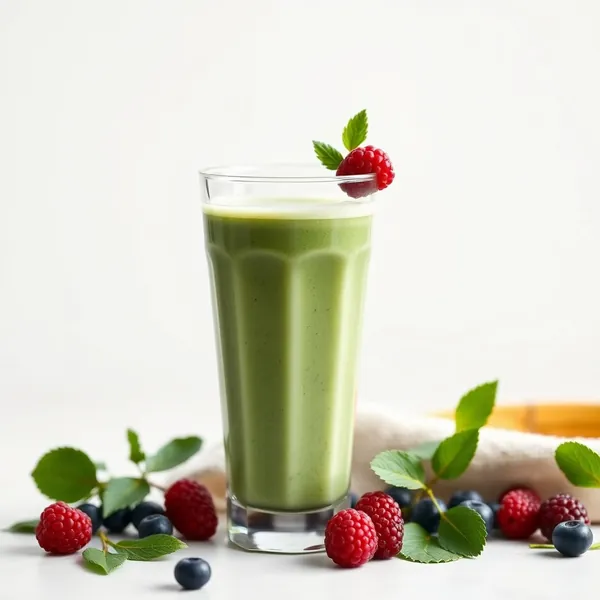 Smoothie de Espirulina e Kefir Pré-Treino