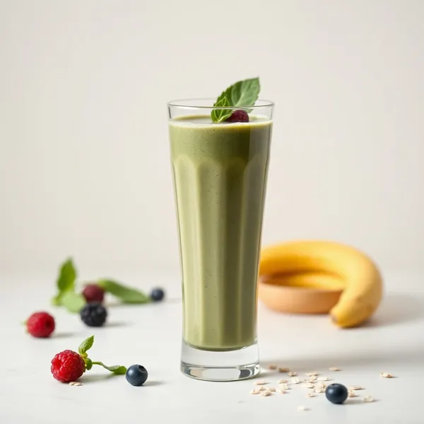 Pre-Workout Spirulina Oat Milk Smoothie