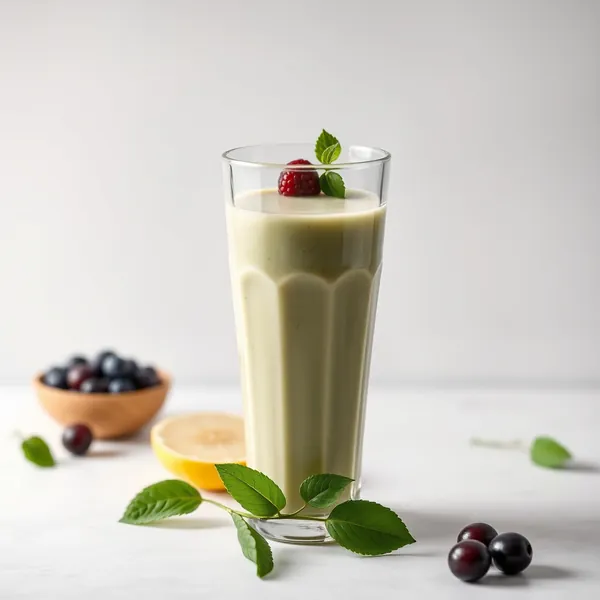 Smoothie de Espirulina e Leite de Ervilha Pré-Treino