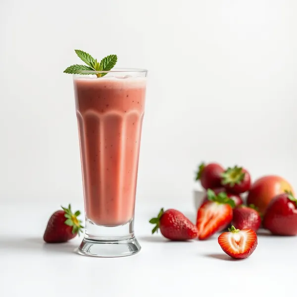 Smoothie de Suco de Morango e Maçã Pré-Treino
