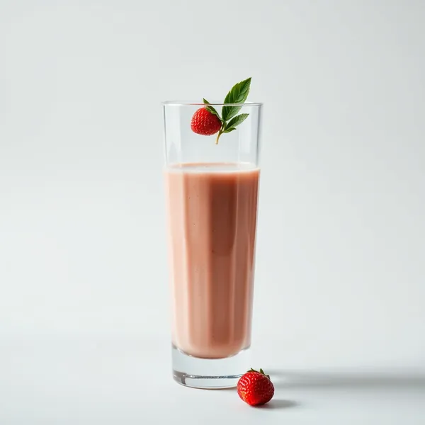 Erdbeer-Hanfmilch-Smoothie vor dem Training