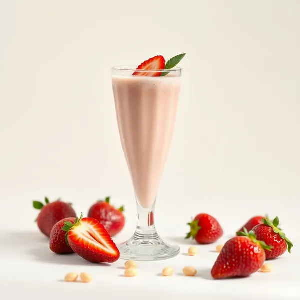 Pre-Workout Strawberry Macadamia Milk Smoothie