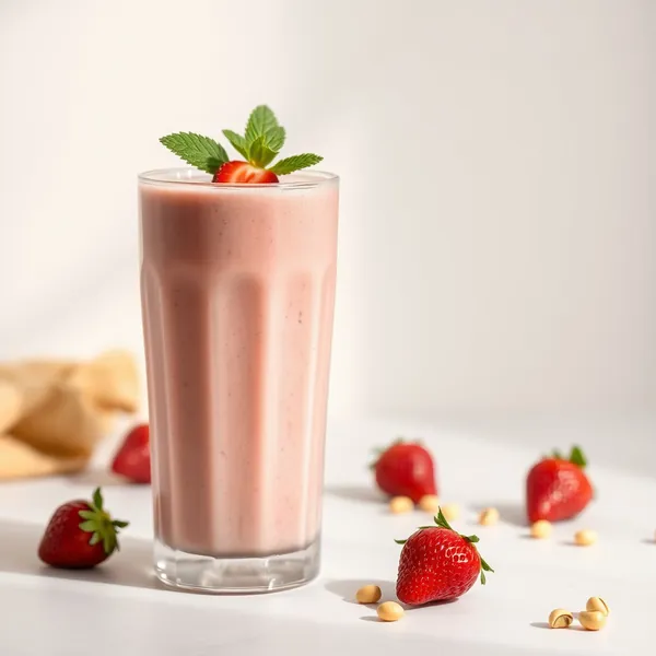 Pre-Workout Strawberry Pistachio Milk Smoothie