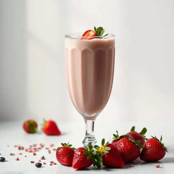 Smoothie di Riso e Fragole Pre-Allenamento