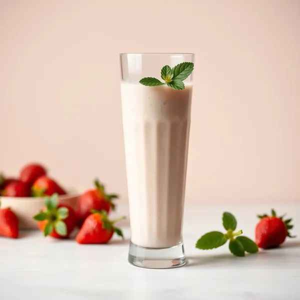 Smoothie di Fragola e Latte di Farro Pre-Allenamento