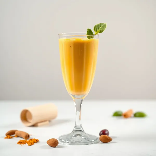 Smoothie de Amêndoa e Cúrcuma Pré-Treino