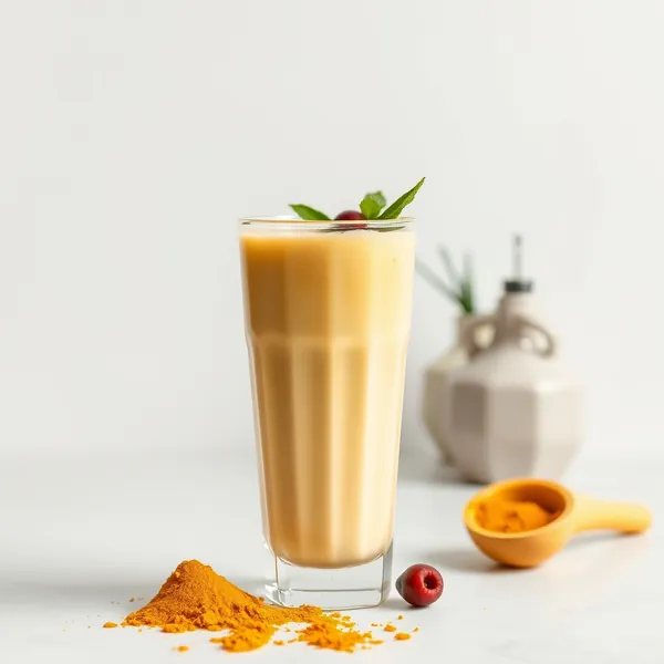 Smoothie de Soja e Cúrcuma Pré-Treino