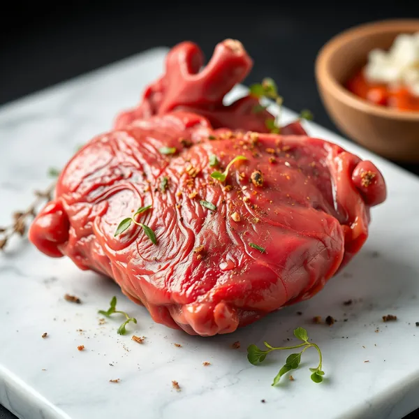 Raw Bison Heart