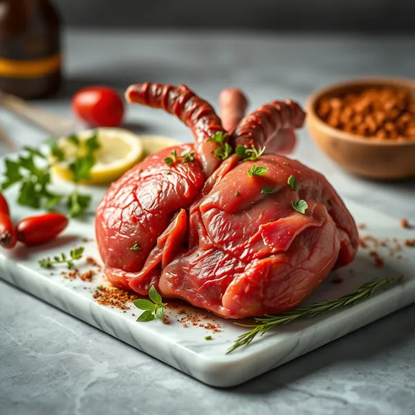 Corazón de Cabra Crudo