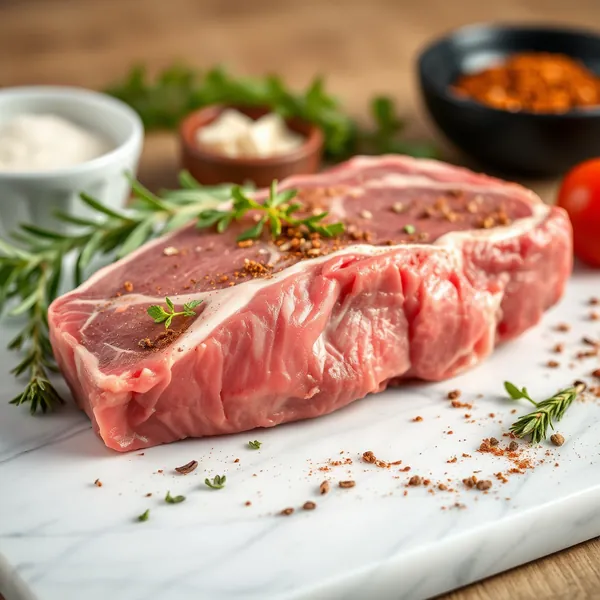 Raw Lamb Ribeye