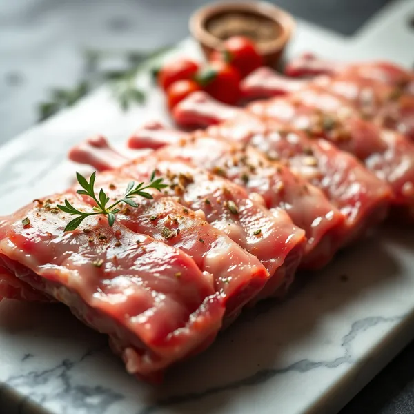 Raw Quail Short Ribs