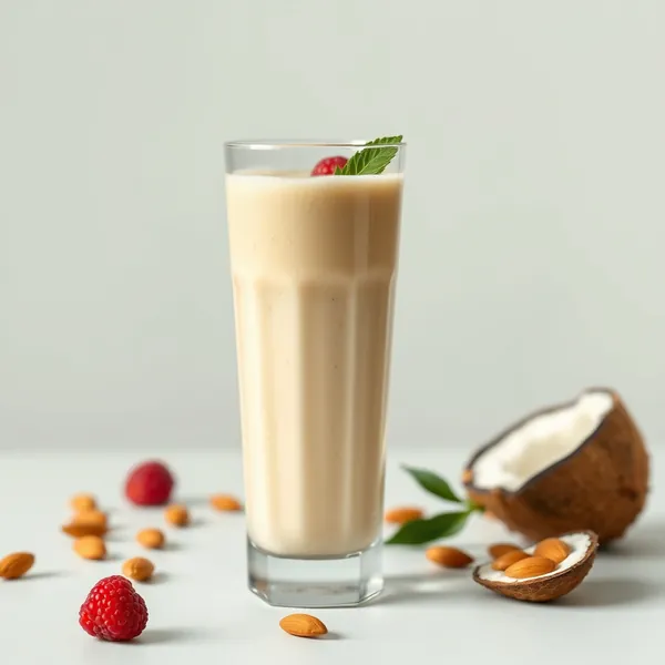 Refreshing Almond Butter Almond Coconut Milk Smoothie
