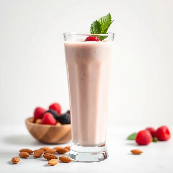 Erfrischender Mandelbutter-Kefir-Smoothie