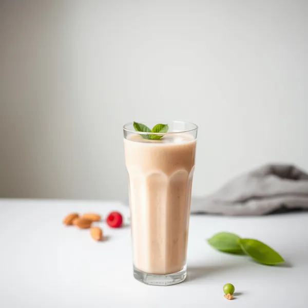 Smoothie Rafraîchissant au Beurre d'Amande et Lait de Pois