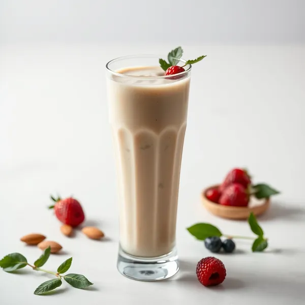 Smoothie Rafraîchissant au Beurre d'Amande et Lait de Riz