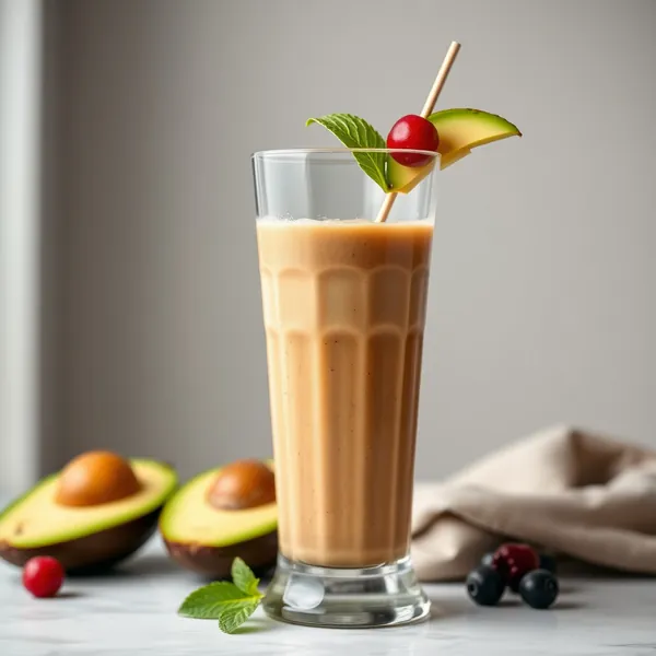 Smoothie Rafraîchissant à l'Avocat et au Café Froid