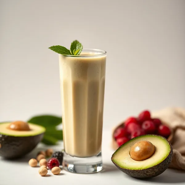 Smoothie Rafraîchissant à l'Avocat et au Lait de Macadamia