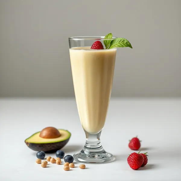 Smoothie Rafraîchissant à l'Avocat et au Lait de Pois