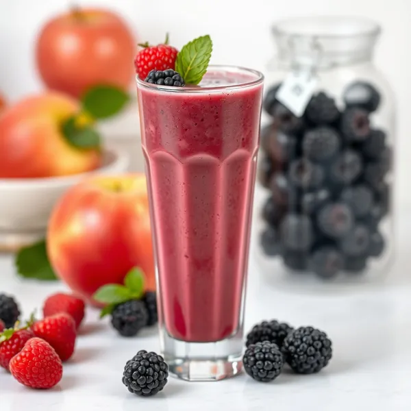 Smoothie Refrescante de Suco de Amora e Maçã