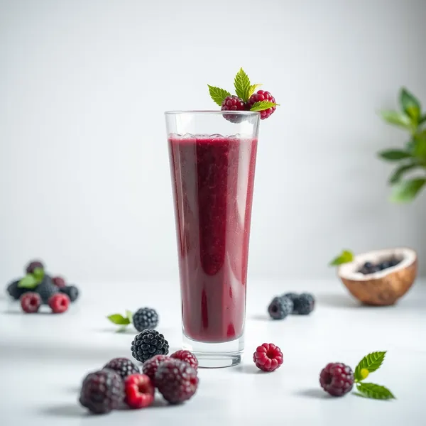 Smoothie Rafraîchissant de Mûre et Eau de Coco