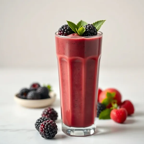 Batido Refrescante de Café Frío con Moras