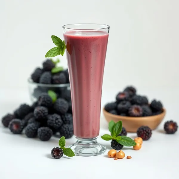 Batido Refrescante de Mora y Avellana