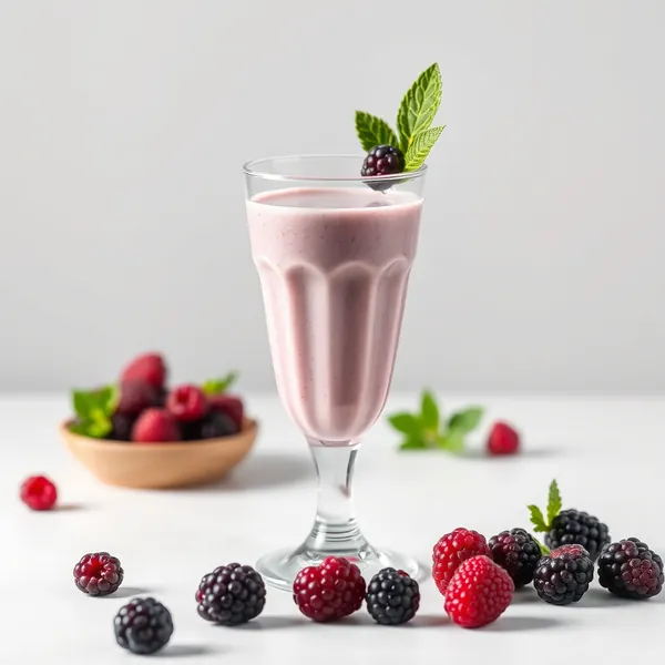 Erfrischender Kefir- und Brombeer-Smoothie