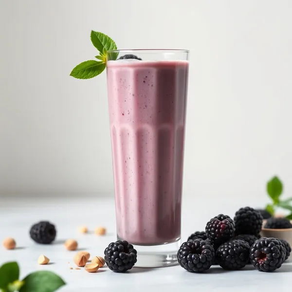 Smoothie Rinfrescante di More e Pistacchi