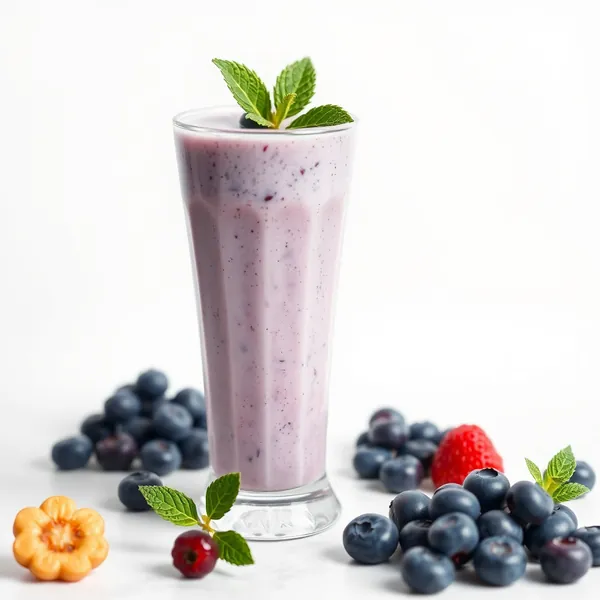 Batido Refrescante de Kefir e Mirtilos