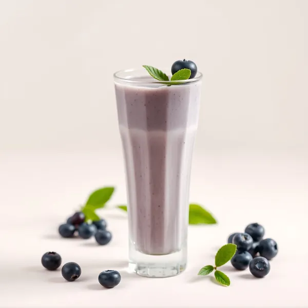 Smoothie Rafraîchissant aux Myrtilles et Lait de Pois