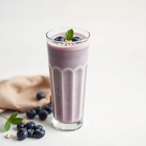 Smoothie Refrescante de Mirtilo e Leite de Pistache