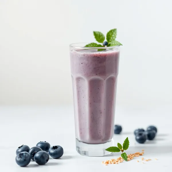 Smoothie Rinfrescante ai Mirtilli e Latte di Farro