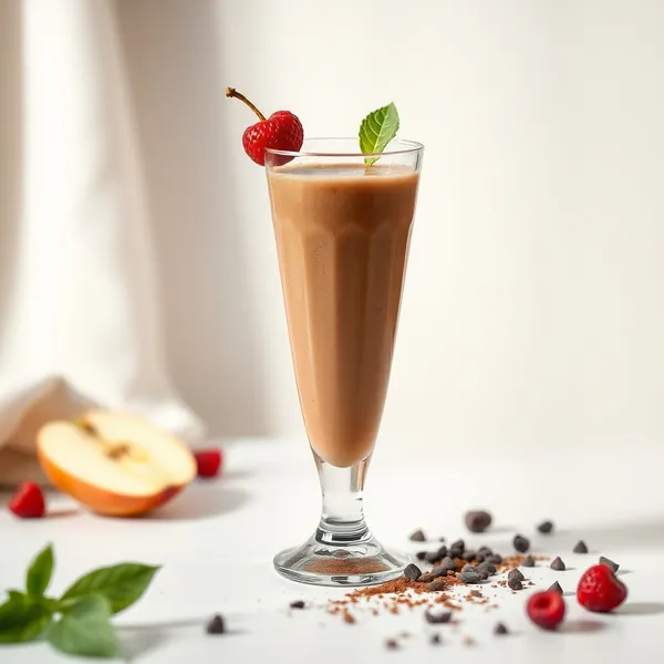 Batido Refrescante de Cacau e Suco de Maçã