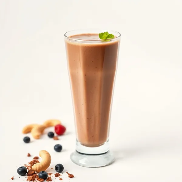 Smoothie Refrescante de Cacau e Leite de Caju