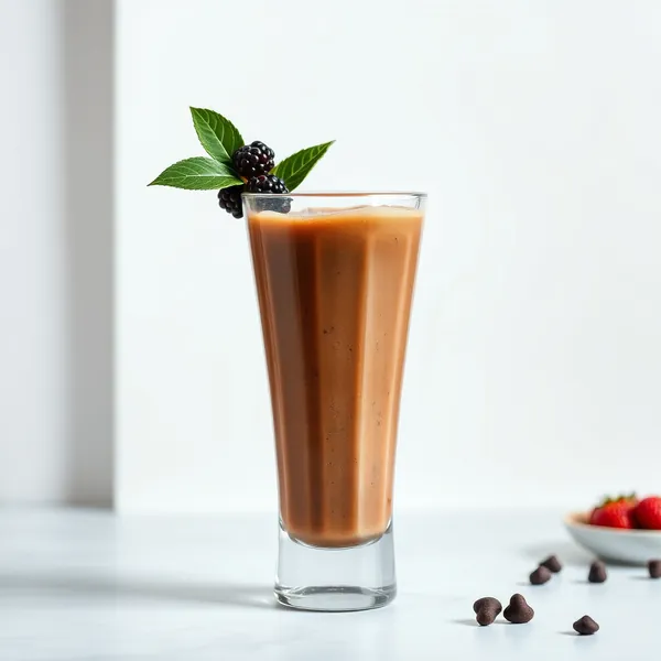 Smoothie Rinfrescante al Cacao in Polvere e Caffè Freddo