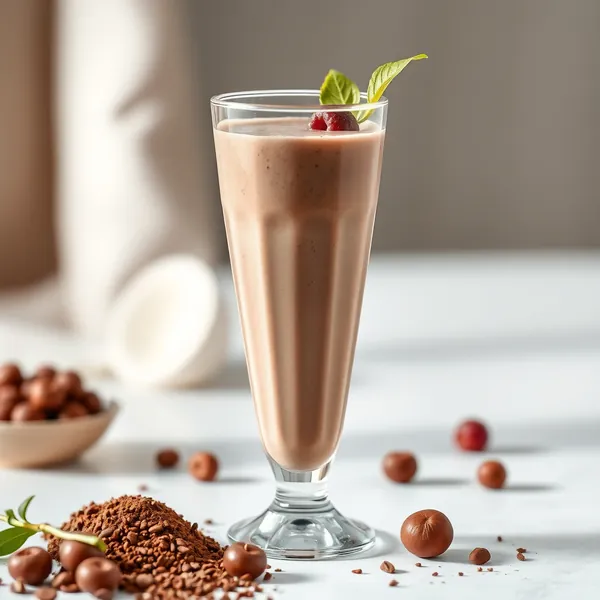 Refreshing Cacao Powder Hazelnut Milk Smoothie