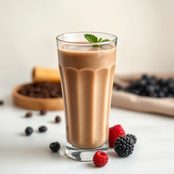 Smoothie Refrescante de Cacau e Leite de Cânhamo