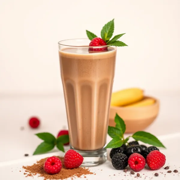 Refreshing Cacao Powder Matcha Tea Smoothie
