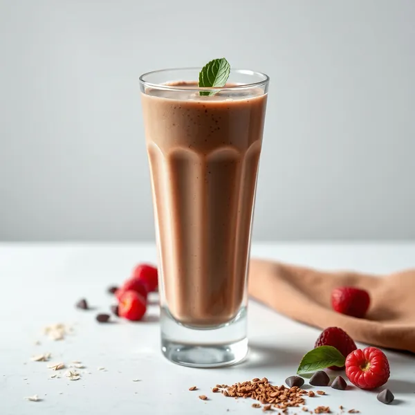 Smoothie Refrescante de Cacau e Leite de Aveia