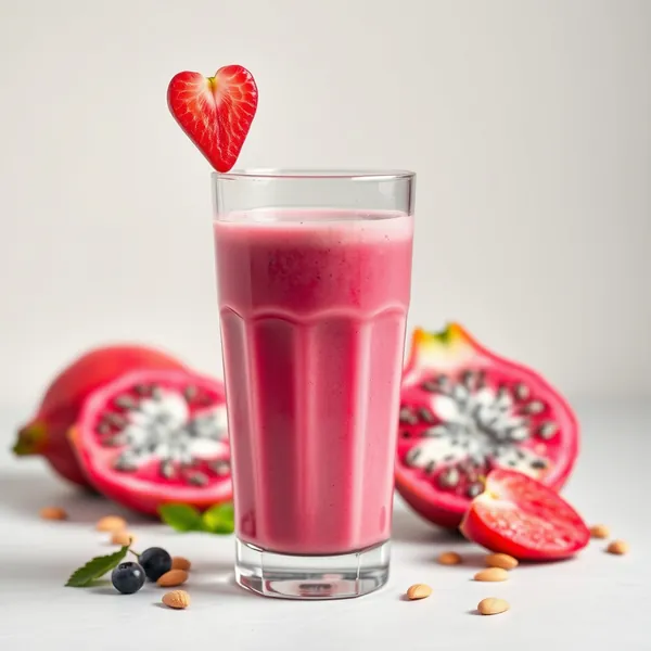 Smoothie Refrescante de Fruta Dragón, Almendra y Leche de Coco