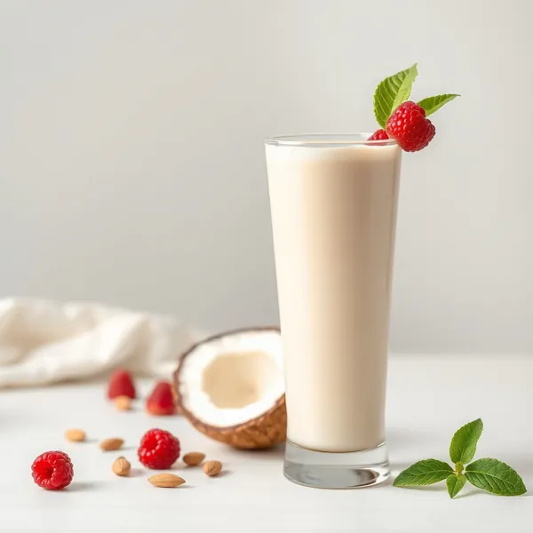 Erfrischender Ingwer-Mandel-Kokosmilch-Smoothie
