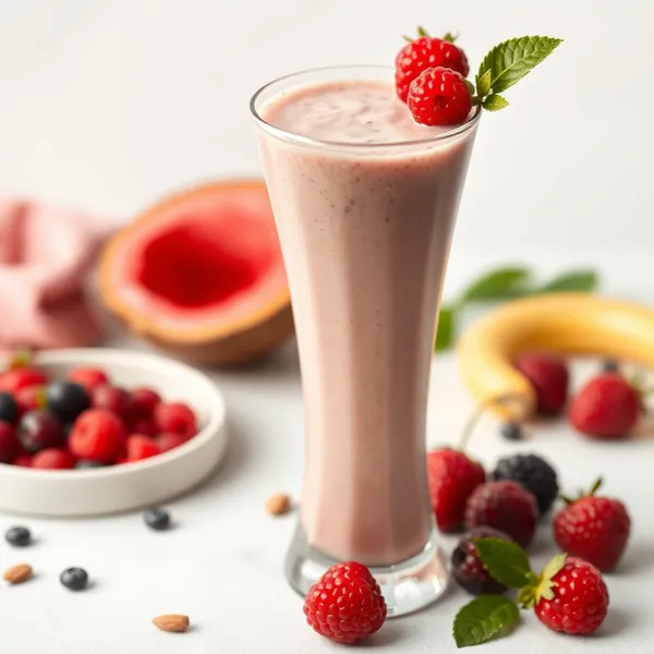 Smoothie Rafraîchissant aux Baies de Goji, Amande et Lait de Coco